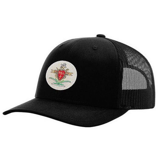 Pi Kappa Alpha - Leather Patch Richardson 112 Snapback Hat (3D Embroidered)