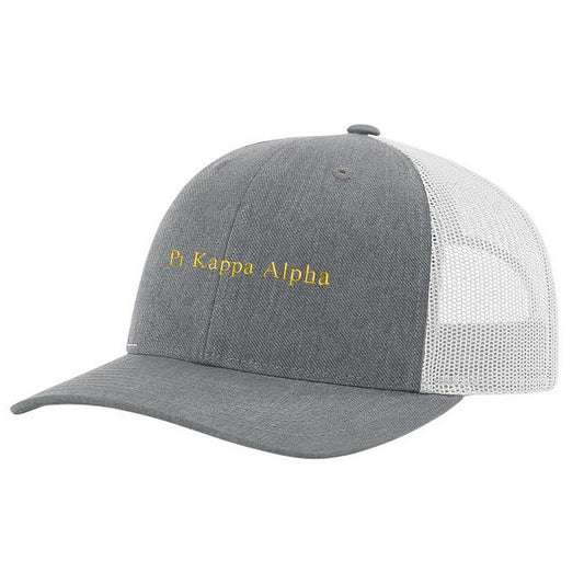 Pi Kappa Alpha - Richardson Snapback Garnet Serif Font Hat (3D Embroidered)