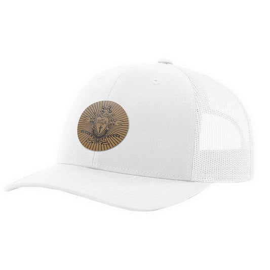 Pi Kappa Alpha - Leather Patch Richardson 112 Snapback Hat (Laser Engraved)