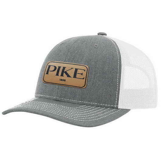 Pi Kappa Alpha - Leather Patch Richardson 112 Snapback Hat (Laser Engraved)